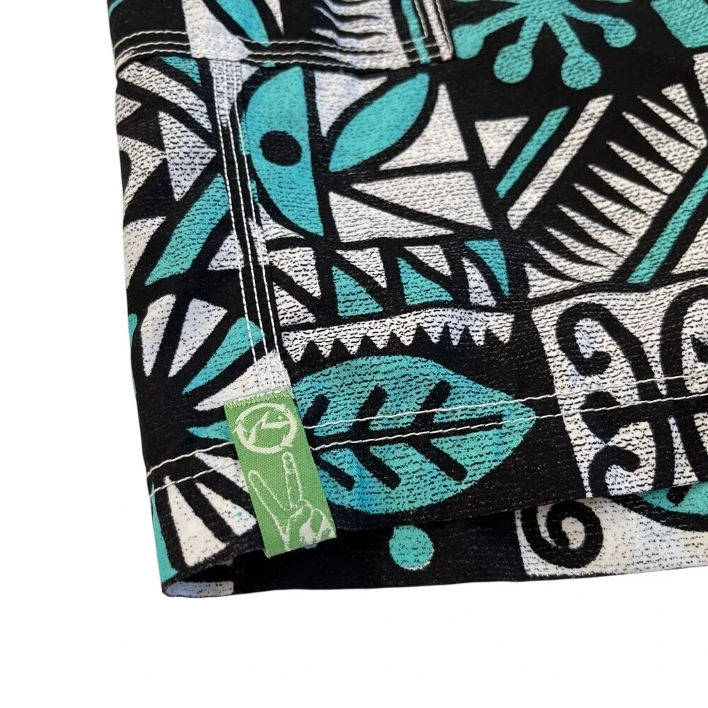 Rusty Mens Teal Recycled Material Board Shorts, Rusty‎ Mens Swimwear, Rusty 151